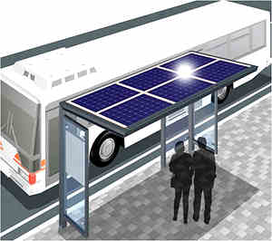 pensilina fotovoltaica fermata autobus