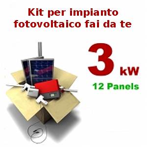 Kit 3kW con accumulo 4,8kWh - Impianto fotovoltaico conforme CEI-021 per  connessione alla rete