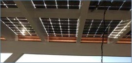 veranda fotovoltaica con moduli in vetro vetro